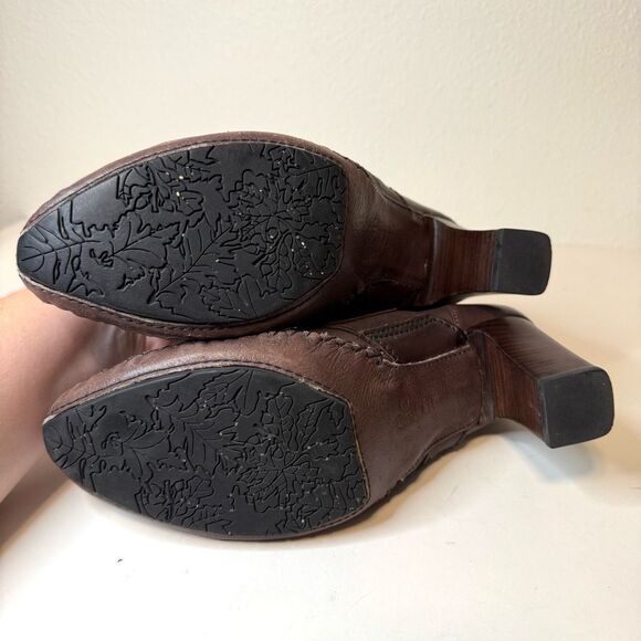 Clarks Indigo Brown Witchy Stitched Ankle Booties Size 9 - Picture 6 of 9